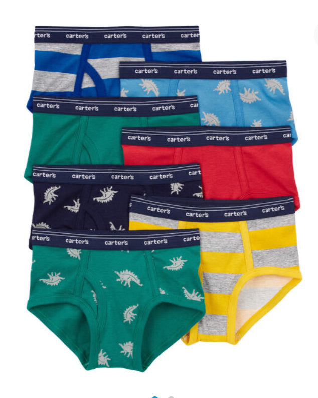 Set 7 calzoncillos ropa interior Carters dinosaurios