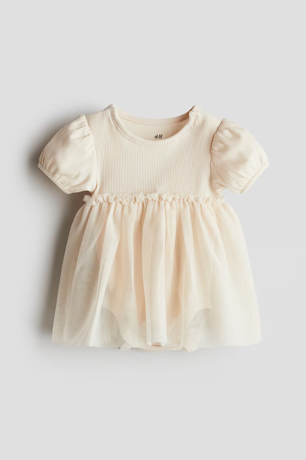 Vestido tutu bebe niña beige H&M 1248269003