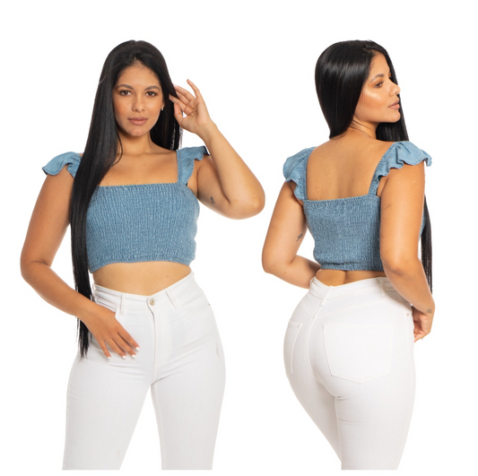 Camisa blusa dama azul jeans Claro CTD1143-5 490390