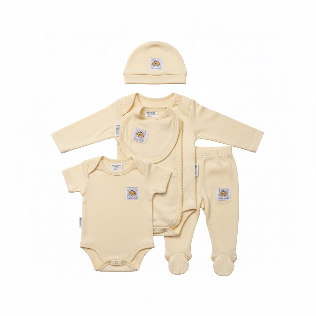 Set salida hospital 6 piezas bebe niño niña amarillo