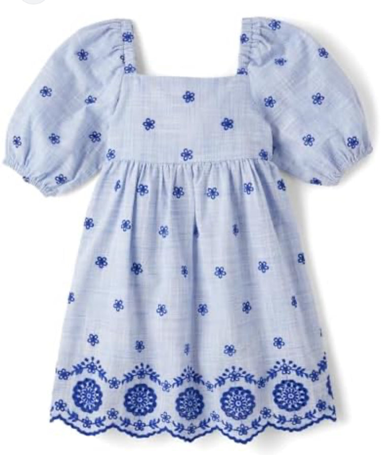 Vestido azul flores azules Gymboree niña