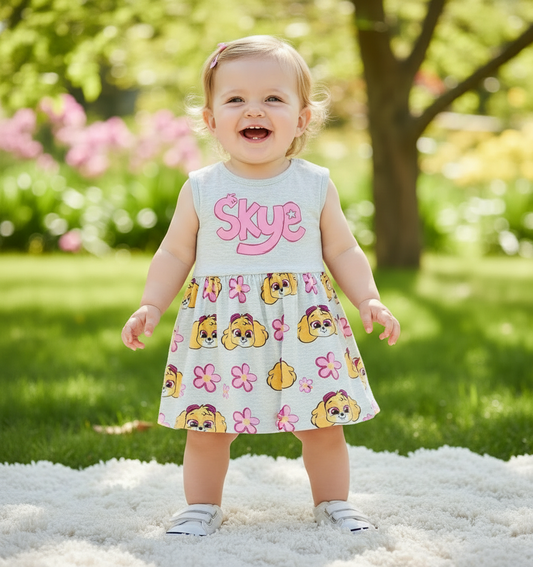 Vestido gris Skye paw patrol bebe niña N10-PWG-102B promo 2x1000