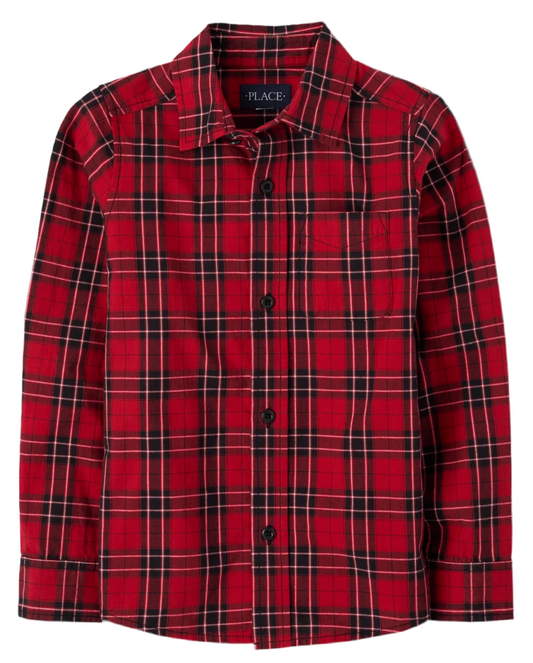Camisa roja cuadros Childrens place niño formal ROJO Y NEGRO 77129456
