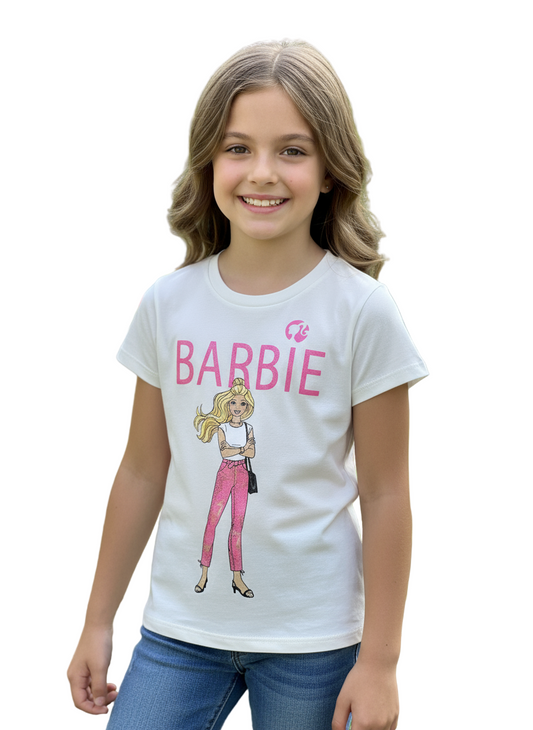 Camisa blanca niña Barbie Disney BA-90003