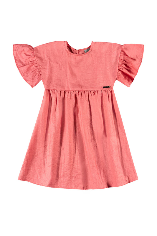 Vestido salmon rosado quimbykids niña 34176-151626 revuelos f