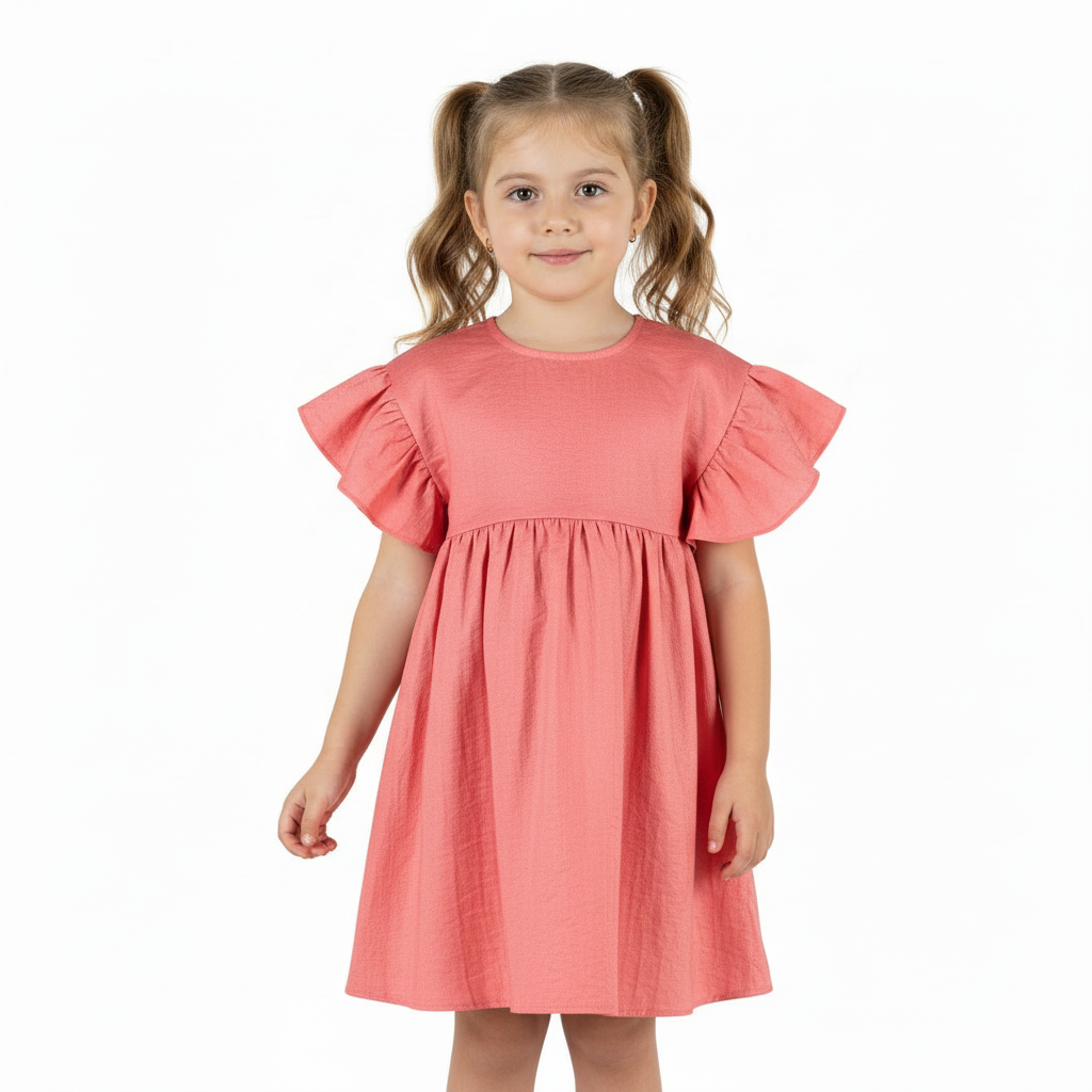 Vestido salmon rosado quimby niña 34176-151626 revuelos promo 2x1000