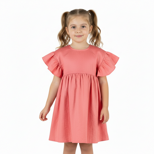 Vestido salmon rosado quimby niña 34176-151626 revuelos promo 2x1000