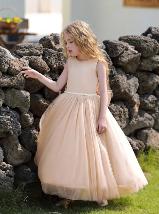 Vestido champan largo para evento de gala