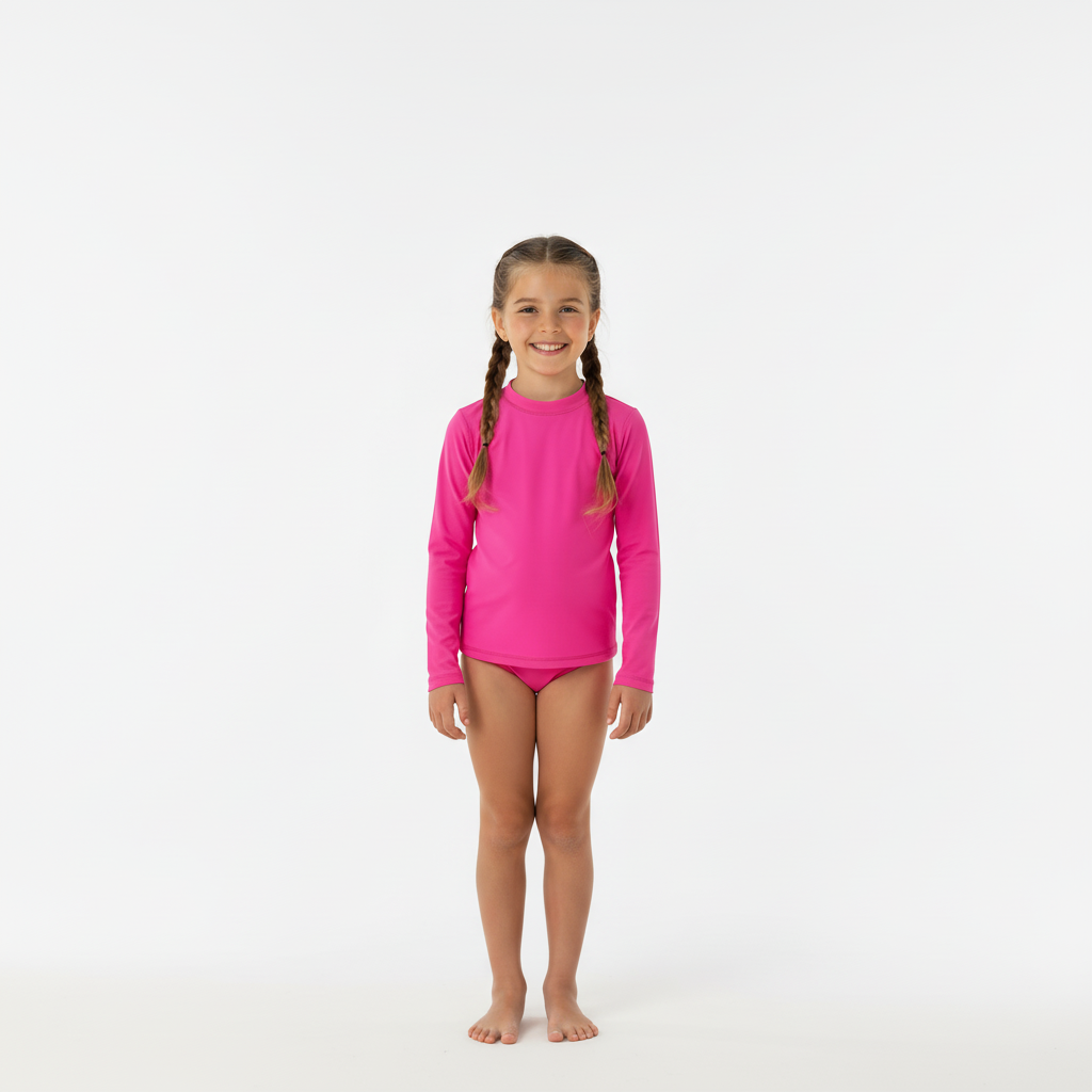 Camisa traje de baño niña camisa rosada manga larga 34098-033253