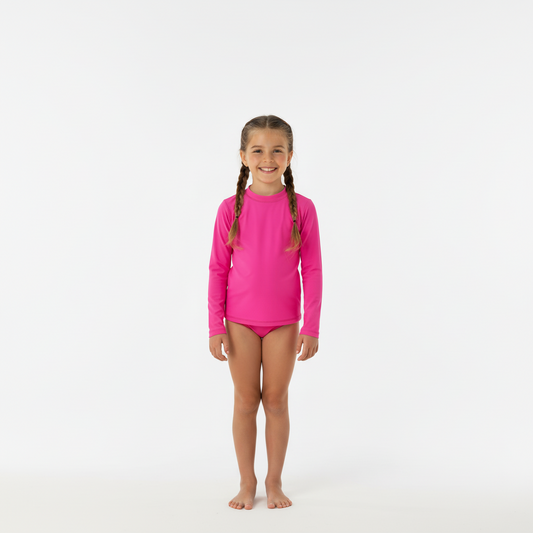 Camisa traje de baño niña camisa rosada manga larga 34098-033253