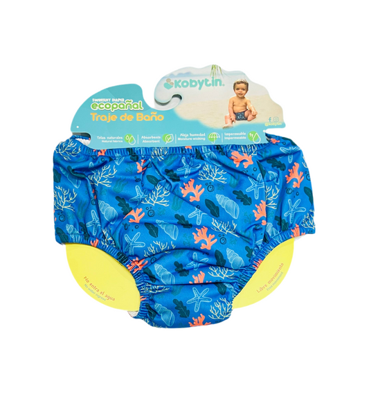 Eco Pañal KOBYTIN traje de baño bebé azul bebé Niño