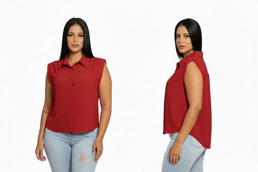 Camisa dama mujer rojo chic mi CTD1152-46 490390