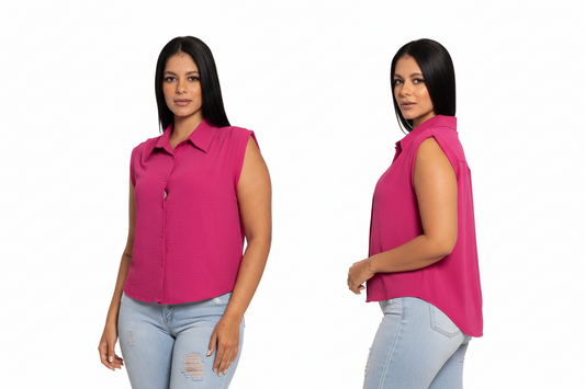 Camisa dama mujer fucsia chic mi CTD1152-46 490390