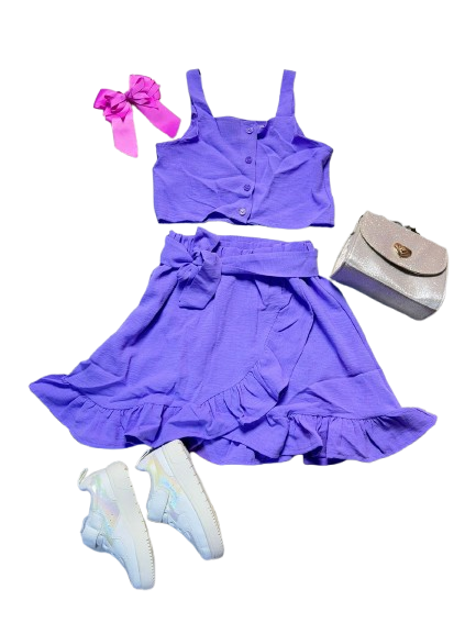 Set 2 piezas niña morado Chic mi 1117-15