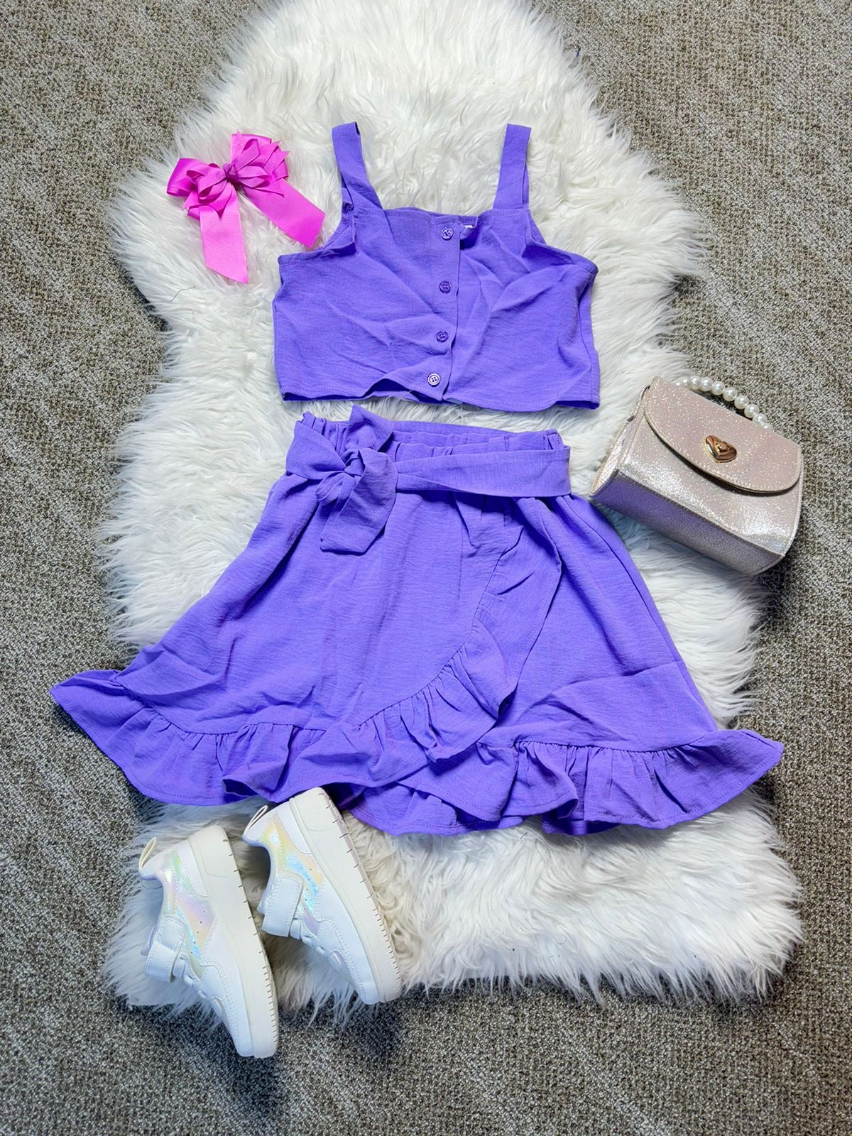 Set 2 piezas niña morado Chic mi 1117-15