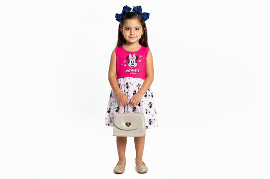 Vestido rosado blanco Minnie Disney bebe niña D10-MI-1289B promo 3x1000 490390