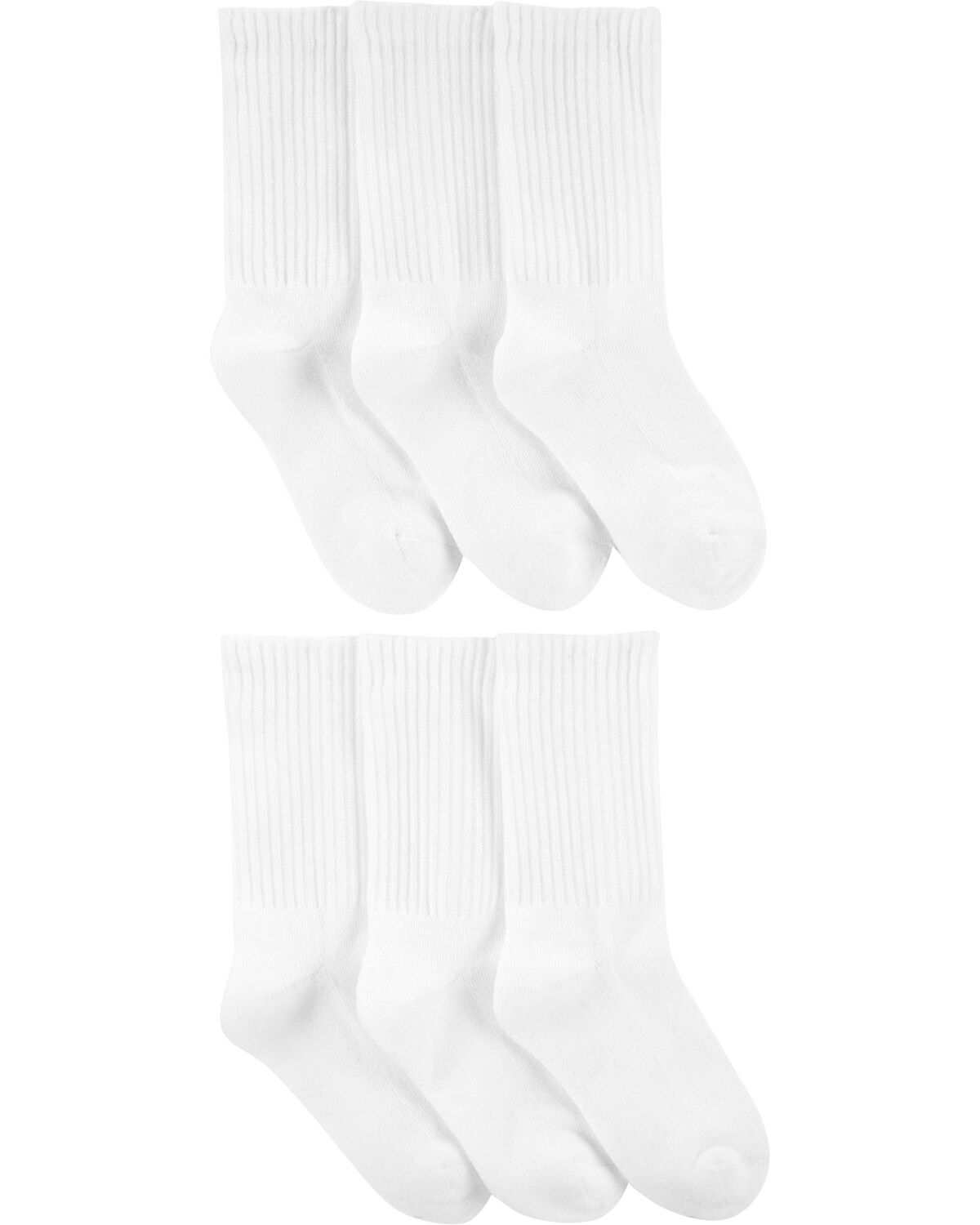 Set de 6 Calcetines Carters blancos altos niña niño 2H7984