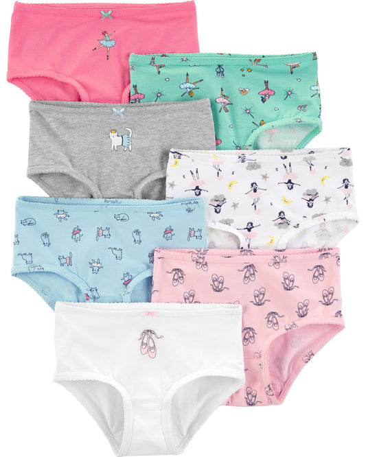 Ropa interior 7 pack Carter's bailarina niña