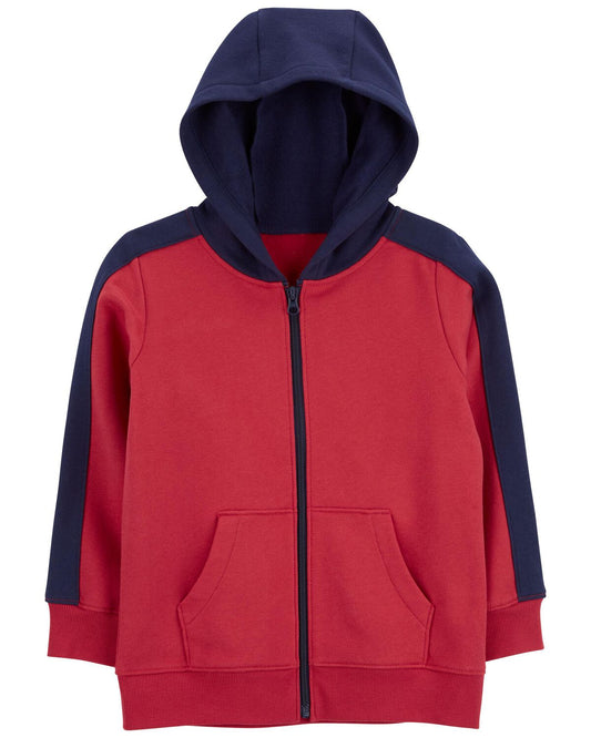 Sueter rojo azul con gorro Carters niño  hoodie 64163568
