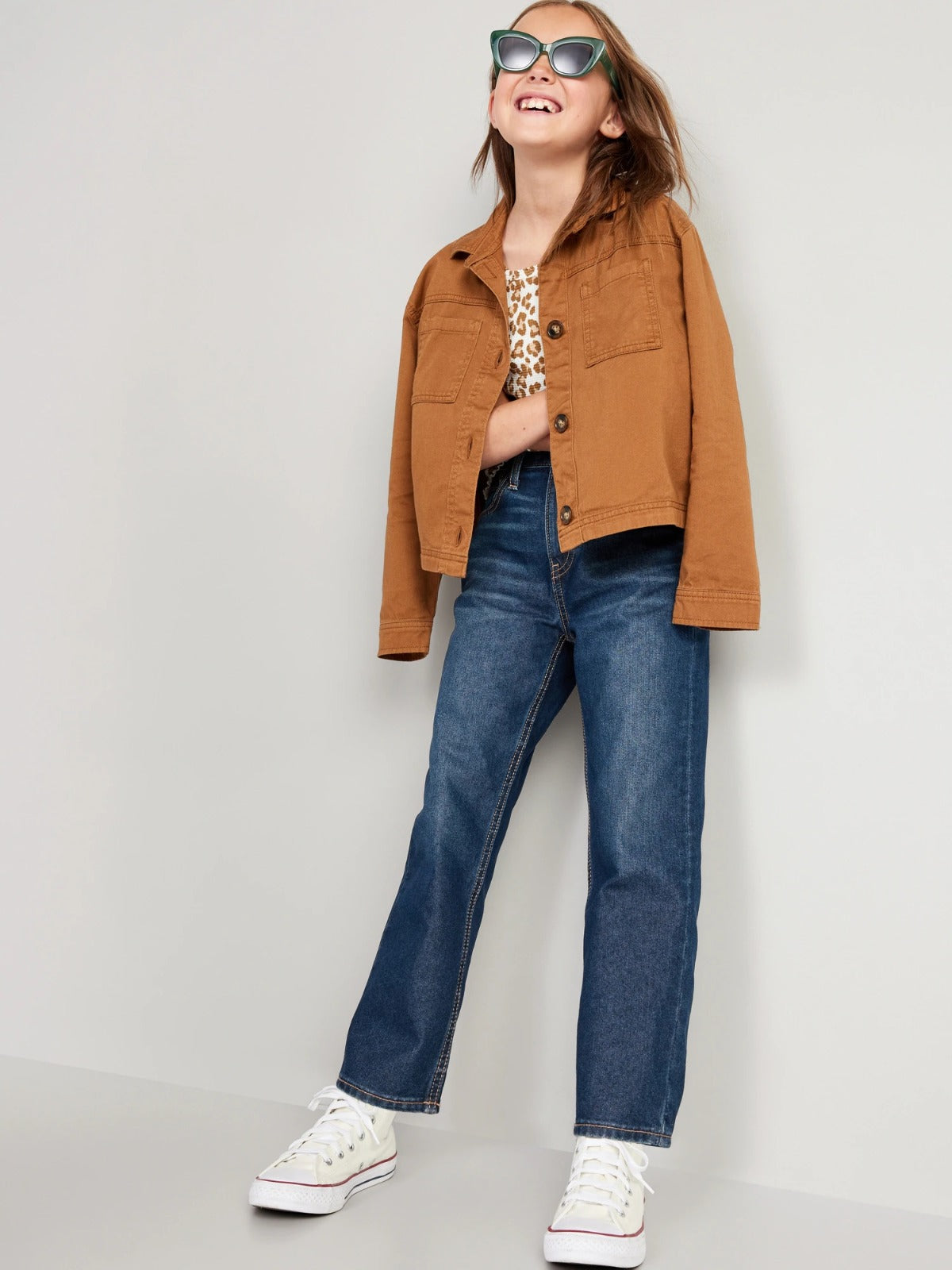 Pantalon Jeans ancho Old navy Niña azul oscuro.753591-00-1