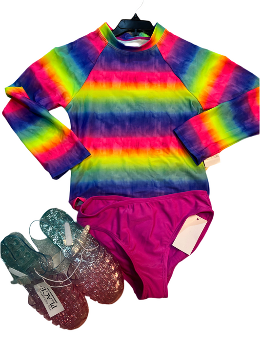 Traje de baño colores niña 2 piezas
