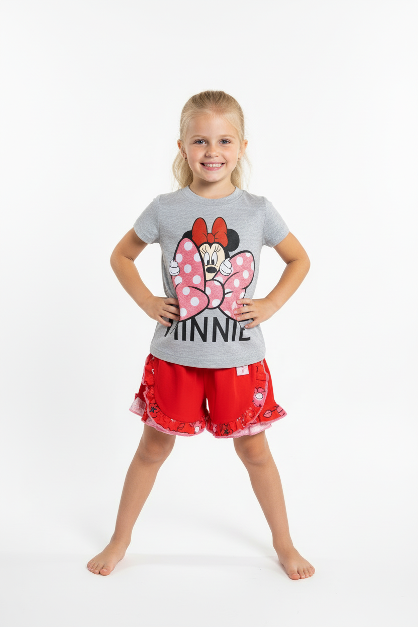 Set 2 piezas camisa gris bebe niña minnie disney D9-MI-1166B promo 3x1000 490390