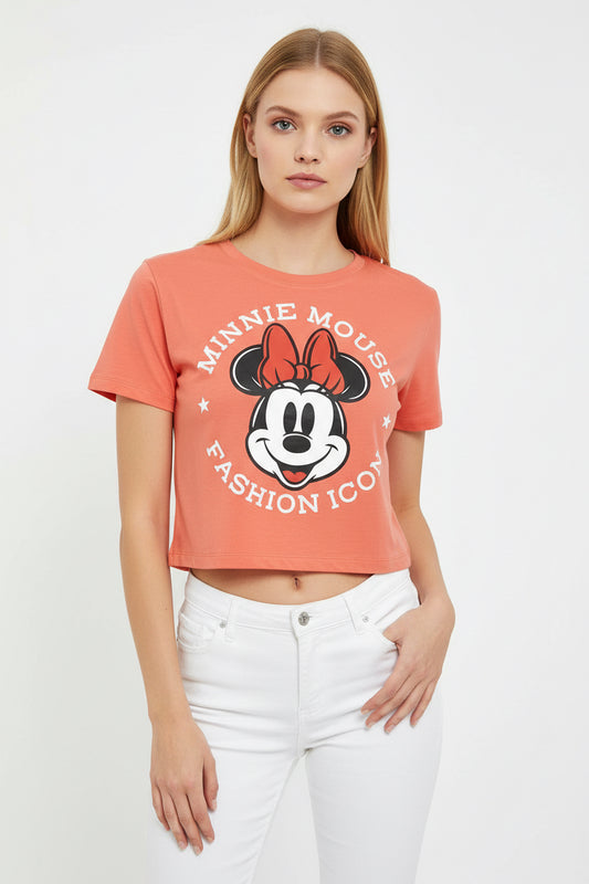 Camisa minnie dama mujer salmón B1-AD-3368C juvenil disney 490390