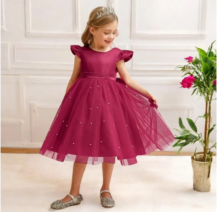 Vestido rojo evento gala niña