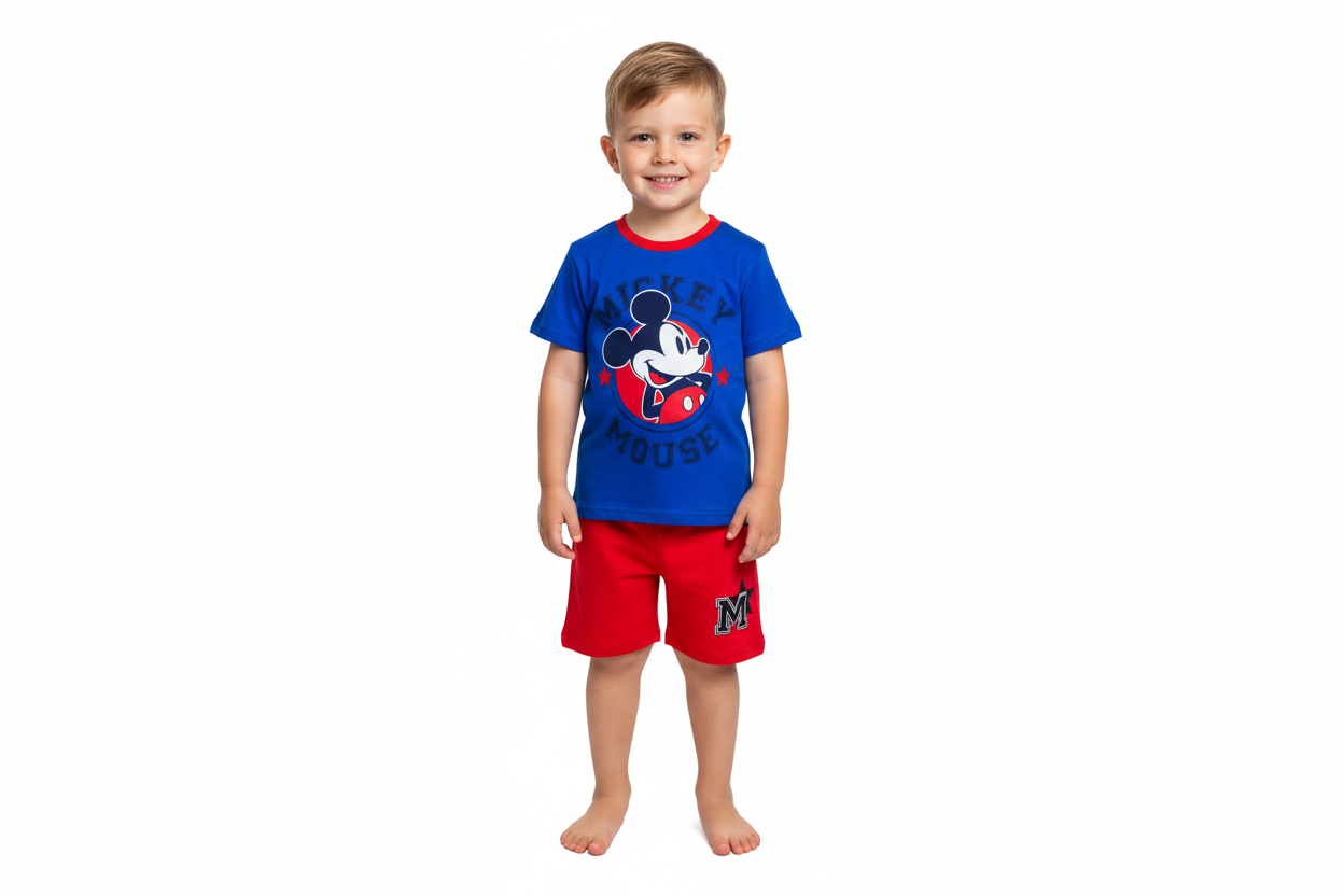 Set conjunto 2 piezas Mickey camisa azul bebe niño D9-MK-1317B 390345
