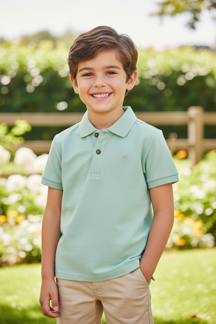 Camisa polo verde niño Up Baby 45385-136007
