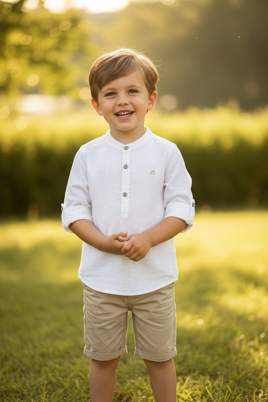 Camisa blanca formal henley niño Up Baby 46069-000101