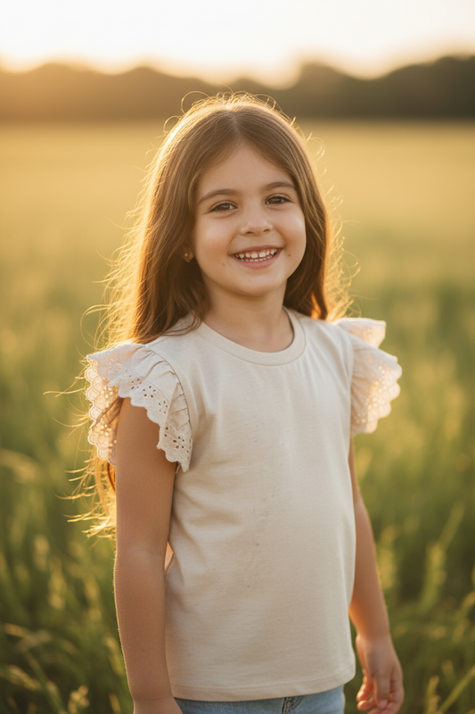Camisa blusa beige niña Up Baby 46248-120000