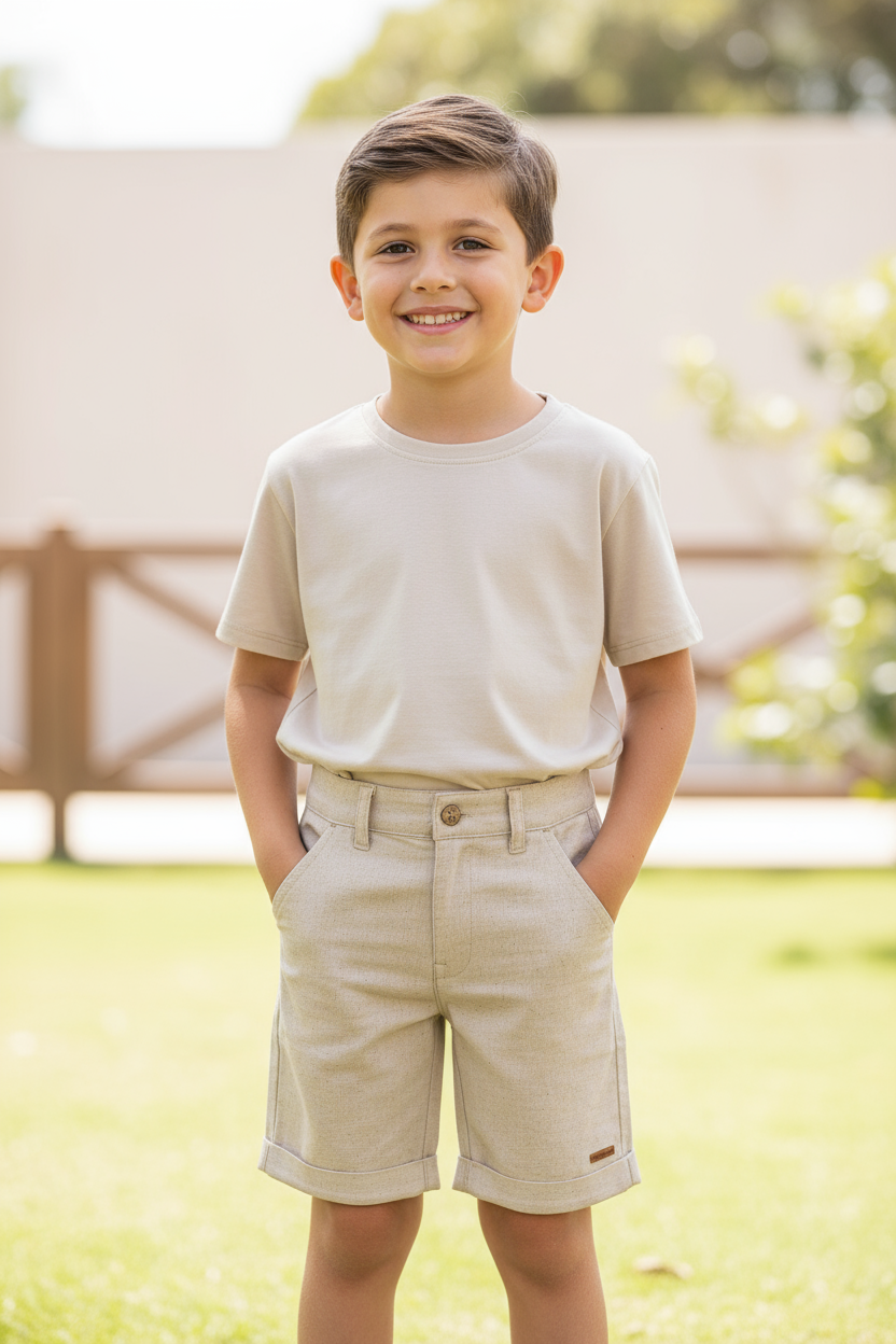 Shorts beige niño Up Baby 46255-000106