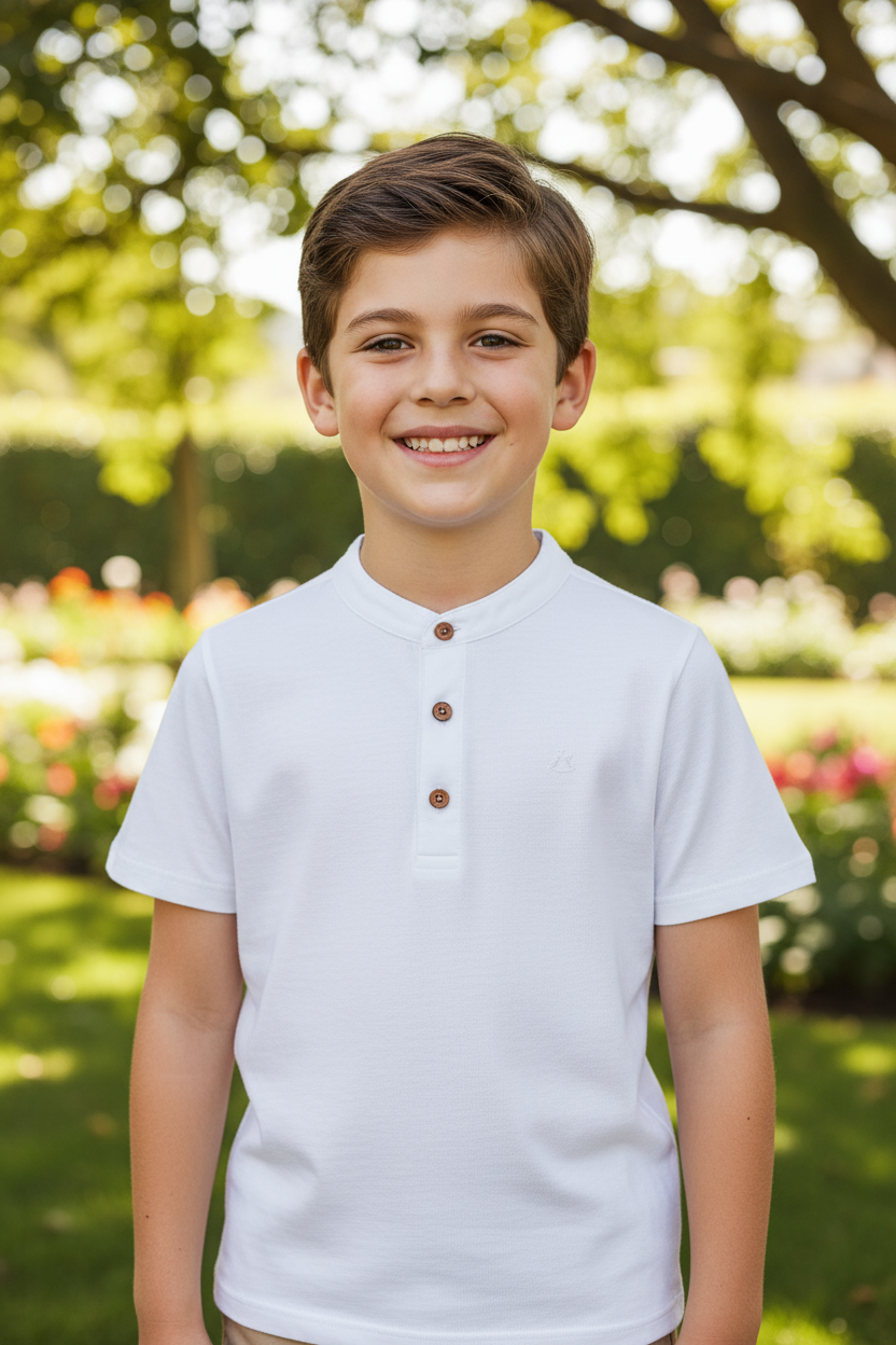 Camisa blanca henley niño Up Baby 46259-000101