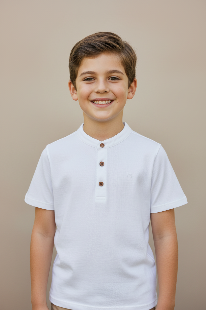Camisa blanca henley niño Up Baby 46259-000101