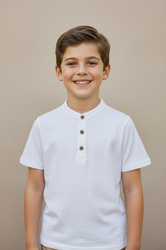 Camisa blanca henley niño Up Baby 46259-000101