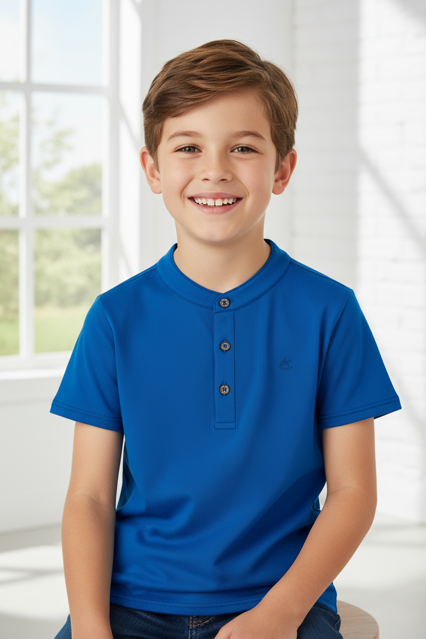 Camisa azul navy henley niño Up Baby 46259-194056