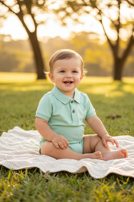 Mameluco polo verde niño Up Baby 46260-136007