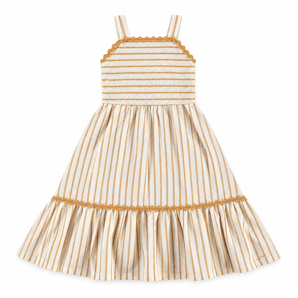 Vestido cafe beige niña Up Baby 46297-151231