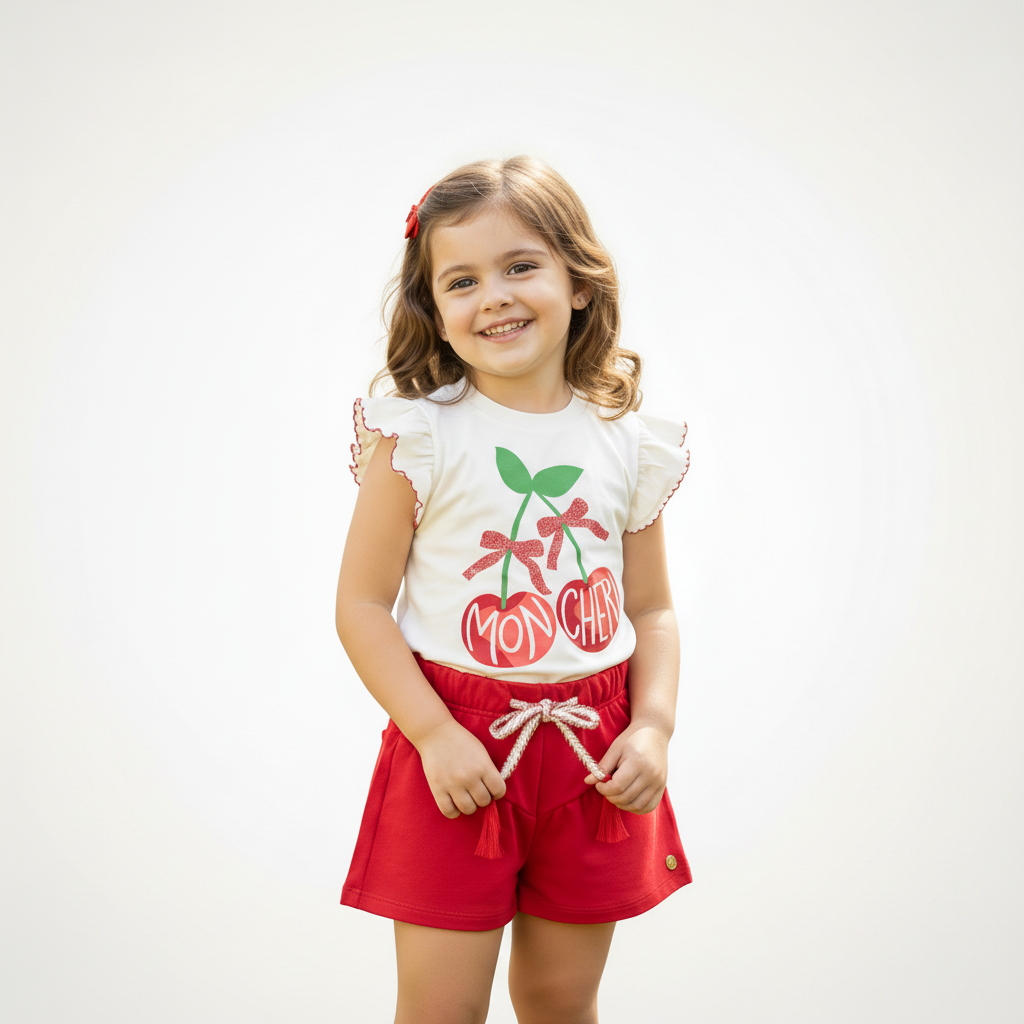 Set conjunto cerezas cherry niña Up Baby 46301-000106