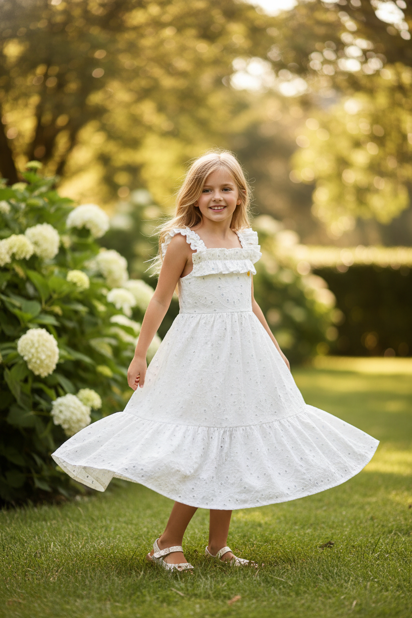 Vestido blanco niña Up Baby 46335-000106