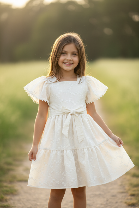 Vestido beige niña Up Baby 46336-000106