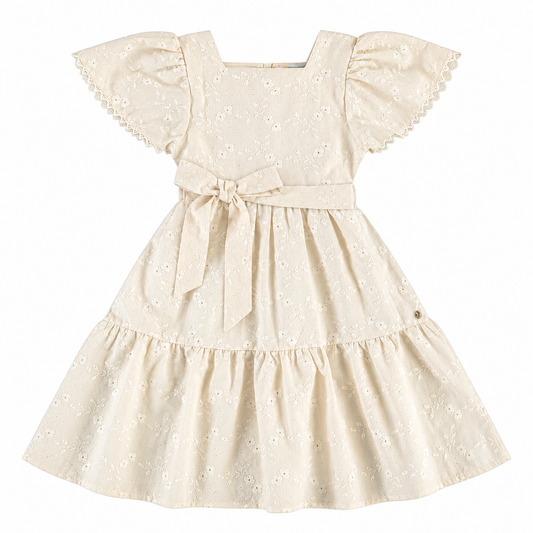Vestido beige niña Up Baby 46336-000106