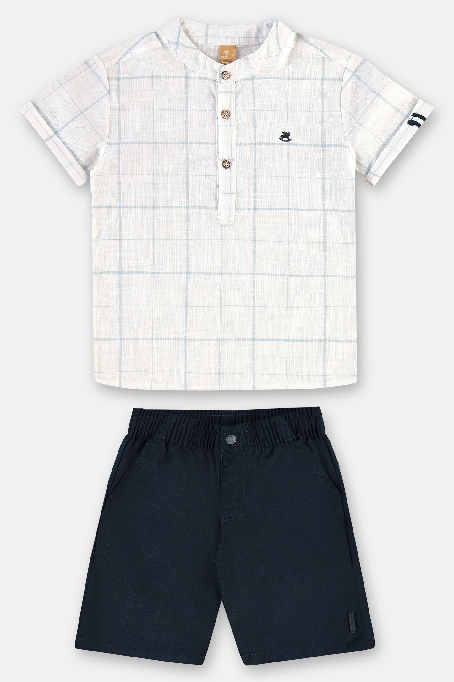 Set conjunto niño camisa blanca short negro 46346-000101