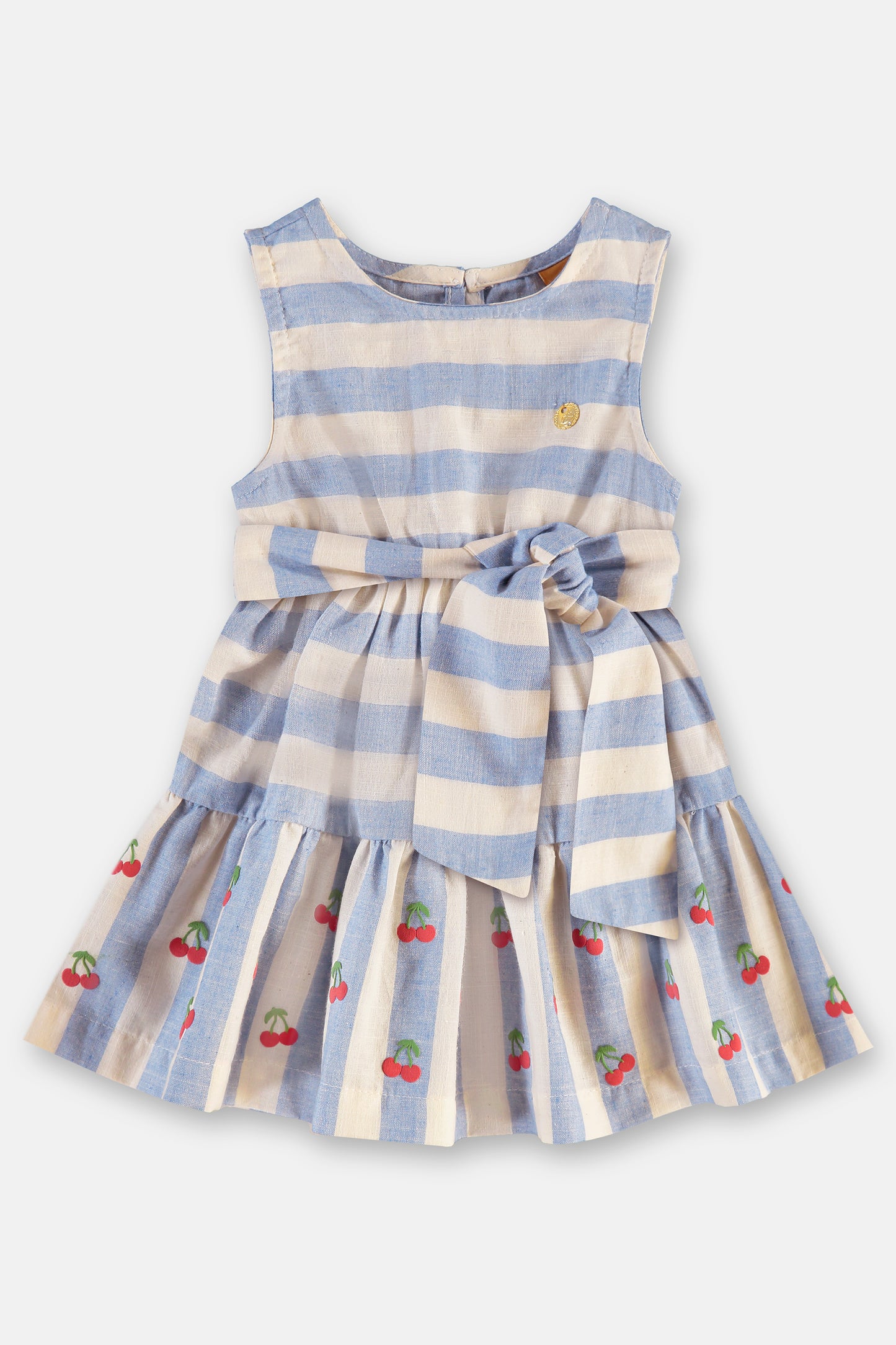 Vestido azul blanco niña Up Baby 46384-154312