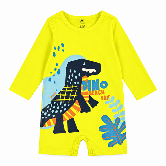 Traje de baño amarillo enterizo dinosaurio bebe niño Up Baby 46505-001728