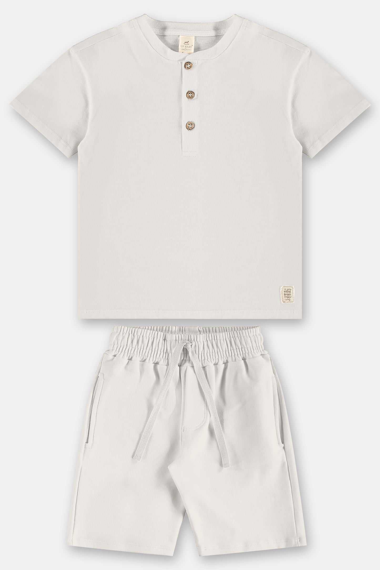 Set conjunto blanco henley niño Up Baby 46515-000106