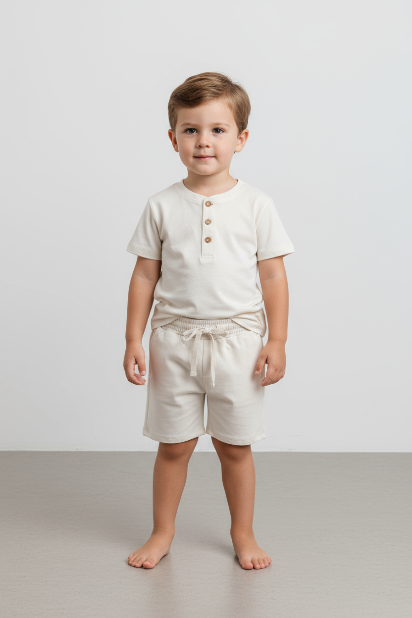Set conjunto blanco henley niño Up Baby 46515-000106