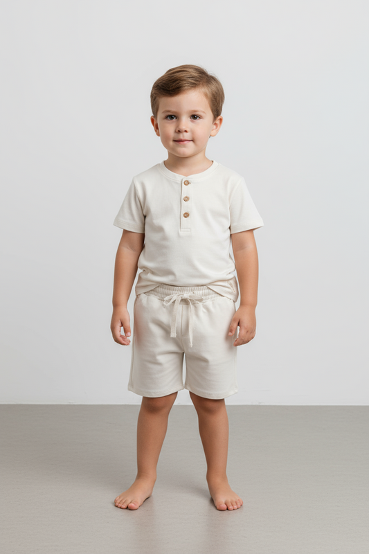 Set conjunto blanco henley niño Up Baby 46515-000106