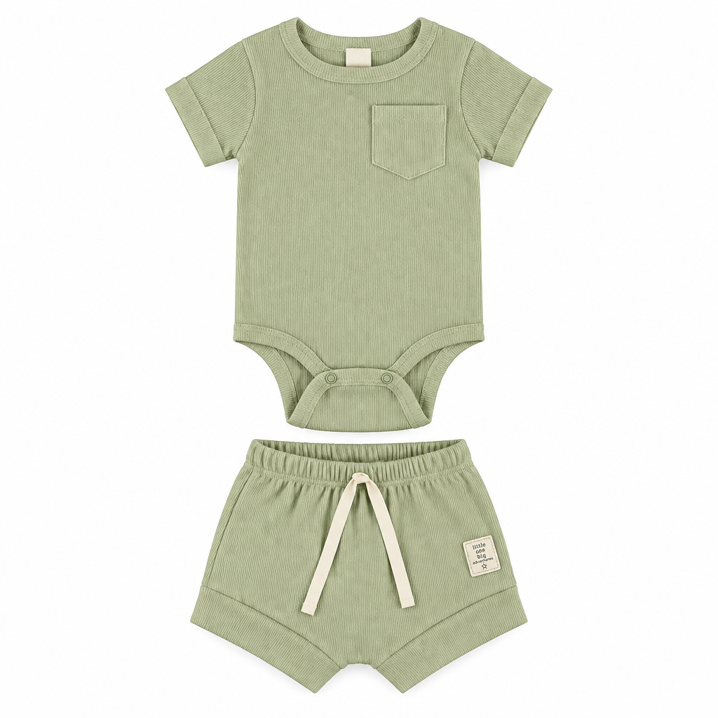 Set conjunto bebe niño mameluco verde Up Baby 46518-160213